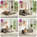 Samlebar Sofa Seng 120 x 67 x 45 cm Lysegrå