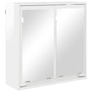Badeværelsesspejlskab med hylde Høj gloss hvid 60 x 20 x 60 cm