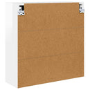 Badeværelsesspejlskab med hylde Høj gloss hvid 60 x 20 x 60 cm