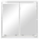 Badeværelsesspejlskab med hylde Høj gloss hvid 60 x 20 x 60 cm