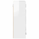 Badeværelsesspejlskab med hylde Høj gloss hvid 60 x 20 x 60 cm