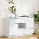 Sideboard med skuffe Hvid 100 x 30 x 65,6 Konstrueret træ