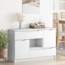 Sideboard med skuffe Hvid 100 x 30 x 65,6 Konstrueret træ