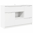 Sideboard med skuffe Hvid 100 x 30 x 65,6 Konstrueret træ