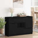 Sideboard med skuffe Sort 100 x 30 x 65,6 Konstrueret træ