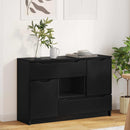 Sideboard Sort 100 x 30 x 65,6 Konstrueret træ
