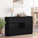 Sideboard Sort 100 x 30 x 65,6 Konstrueret træ