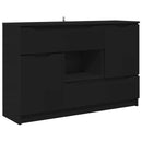 Sideboard Sort 100 x 30 x 65,6 Konstrueret træ