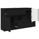 Sideboard Sort 100 x 30 x 65,6 Konstrueret træ