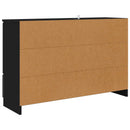 Sideboard Sort 100 x 30 x 65,6 Konstrueret træ