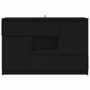 Sideboard med skuffe Sort 100 x 30 x 65,6 Konstrueret træ