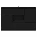Sideboard Sort 100 x 30 x 65,6 Konstrueret træ