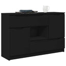 Sideboard med skuffe Sort 100 x 30 x 65,6 Konstrueret træ