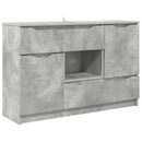 Sideboard med skuffe Beton Grå 100 x 30 x 65,6 Konstrueret træ