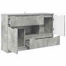 Sideboard med skuffe Beton Grå 100 x 30 x 65,6 Konstrueret træ