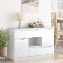 Sideboard Høj gloss hvid 100 x 30 x 65,6 Konstrueret træ