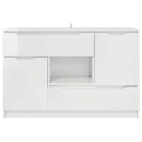 Sideboard Høj gloss hvid 100 x 30 x 65,6 Konstrueret træ