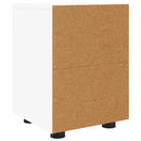 Sengeborde 2 stk. Hvid 30,5 x 30 x 43 cm Konstrueret træ