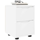 Sengeborde 2 pcs Hvid 30,5 x 30 x 43 cm Konstrueret træ