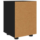 Sengeborde 2 pcs Sort 30,5 x 30 x 43 cm Konstrueret træ