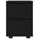 Sengeborde 2 pcs Sort 30,5 x 30 x 43 cm Konstrueret træ