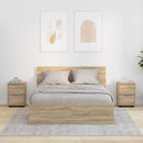 Sengeborde 2 pcs Sonoma eg 30,5 x 30 x 43 cm Konstrueret træ