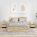 Sengeborde 2 stk. Sonoma eg 30,5 x 30 x 43 cm Konstrueret træ