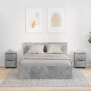 Sengeborde 2 pcs Beton Grå 30,5 x 30 x 43 cm Konstrueret træ