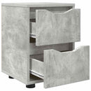 Sengeborde 2 pcs Beton Grå 30,5 x 30 x 43 cm Konstrueret træ