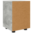 Sengeborde 2 pcs Beton Grå 30,5 x 30 x 43 cm Konstrueret træ