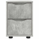 Sengeborde 2 pcs Beton Grå 30,5 x 30 x 43 cm Konstrueret træ
