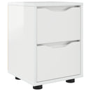 Sengebord Høj gloss hvid 30,5 x 30 x 43 cm Konstrueret træ
