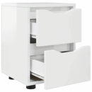 Sengebord Høj gloss hvid 30,5 x 30 x 43 cm Konstrueret træ