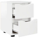 Sengebord Høj gloss hvid 30,5 x 30 x 43 cm Konstrueret træ