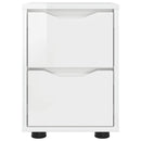 Sengebord Høj gloss hvid 30,5 x 30 x 43 cm Konstrueret træ