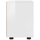 Sengebord Høj gloss hvid 30,5 x 30 x 43 cm Konstrueret træ