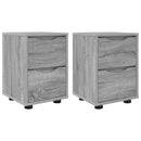 Sengeborde 2 pcs Grå Sonoma 30,5 x 30 x 43 cm Konstrueret træ