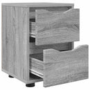 Sengeborde 2 pcs Grå Sonoma 30,5 x 30 x 43 cm Konstrueret træ