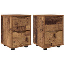 Sengeborde 2 pcs Gammelt træ 30,5 x 30 x 43 cm Konstrueret træ