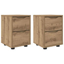 Sengeborde med skuffe 2 pcs Artisan Egetræ 30,5 x 30 x 43 cm