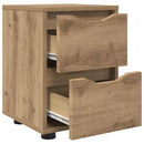 Sengeborde med skuffe 2 pcs Artisan Egetræ 30,5 x 30 x 43 cm