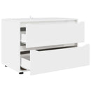 Opbevaringsskab 80 x 48 x 57 cm Konstrueret træ Hvid