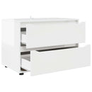 Opbevaringsskab Høj gloss hvid 80 x 48 x 57 cm Konstrueret træ