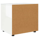 Opbevaringsskab Høj gloss hvid 60 x 48 x 57 cm Konstrueret træ