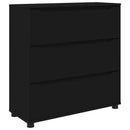Opbevaringsskab Sort 80 x 31 x 81 cm Konstrueret træ