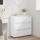 Opbevaringsskab Høj gloss hvid 80 x 31 x 81 cm Konstrueret træ