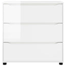 Opbevaringsskab Høj gloss hvid 80 x 31 x 81 cm Konstrueret træ