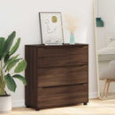 Opbevaringsskab 80 x 31 x 81 cm Konstrueret træ Brun eg