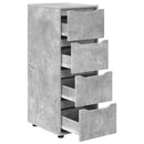 Opbevaringsskab Beton Grå 40 x 48 x 105 cm Konstrueret træ