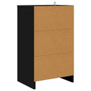 Sengeborde 2 pcs Sort 40 x 30 x 467 cm Konstrueret træ